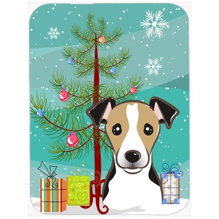 CAROLINES TREASURES Christmas Tree And Jack Russell Terrier Mouse Pad- Hot Pad and Trivet BB1633MP